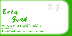 bela zsak business card